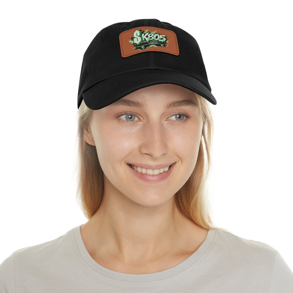 SK805 Dad Hat with Leather Patch