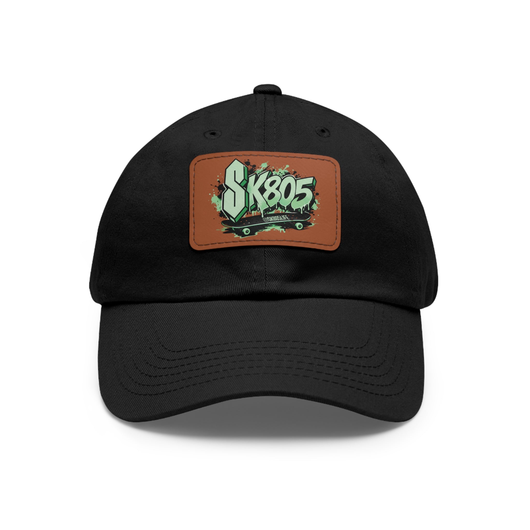 SK805 Dad Hat with Leather Patch