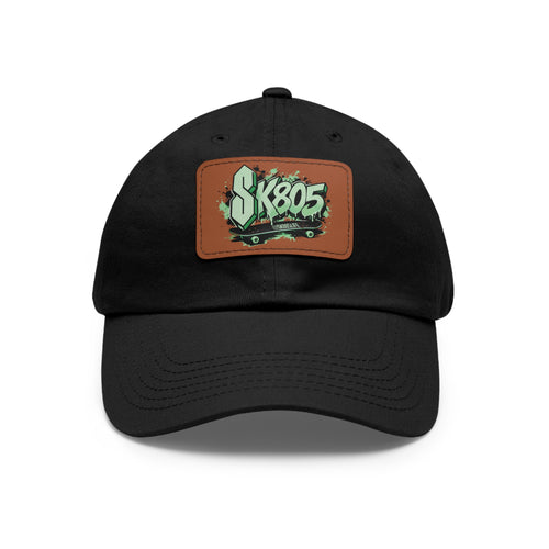SK805 Dad Hat with Leather Patch