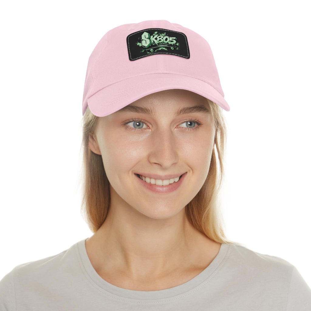 SK805 Dad Hat with Leather Patch