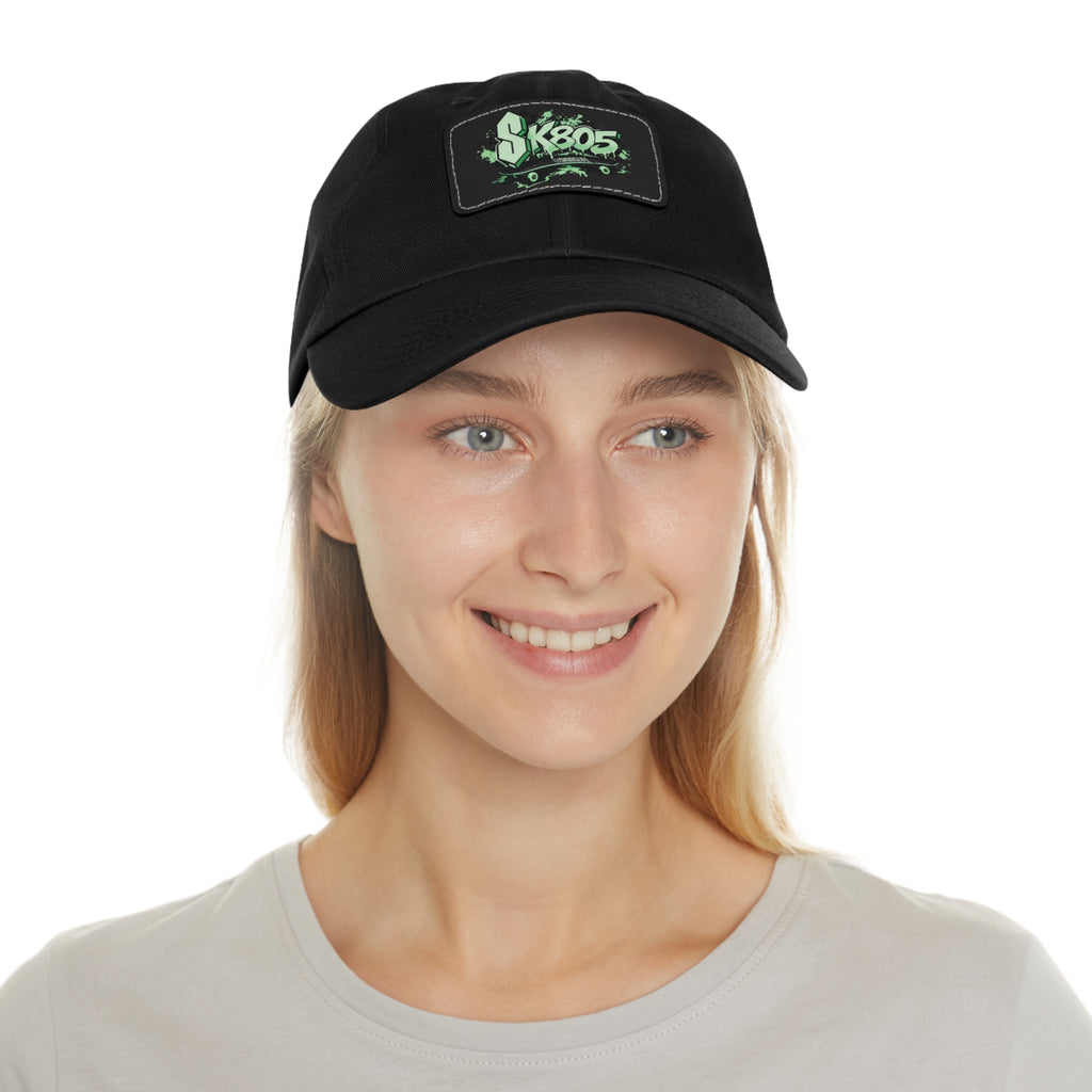 SK805 Dad Hat with Leather Patch