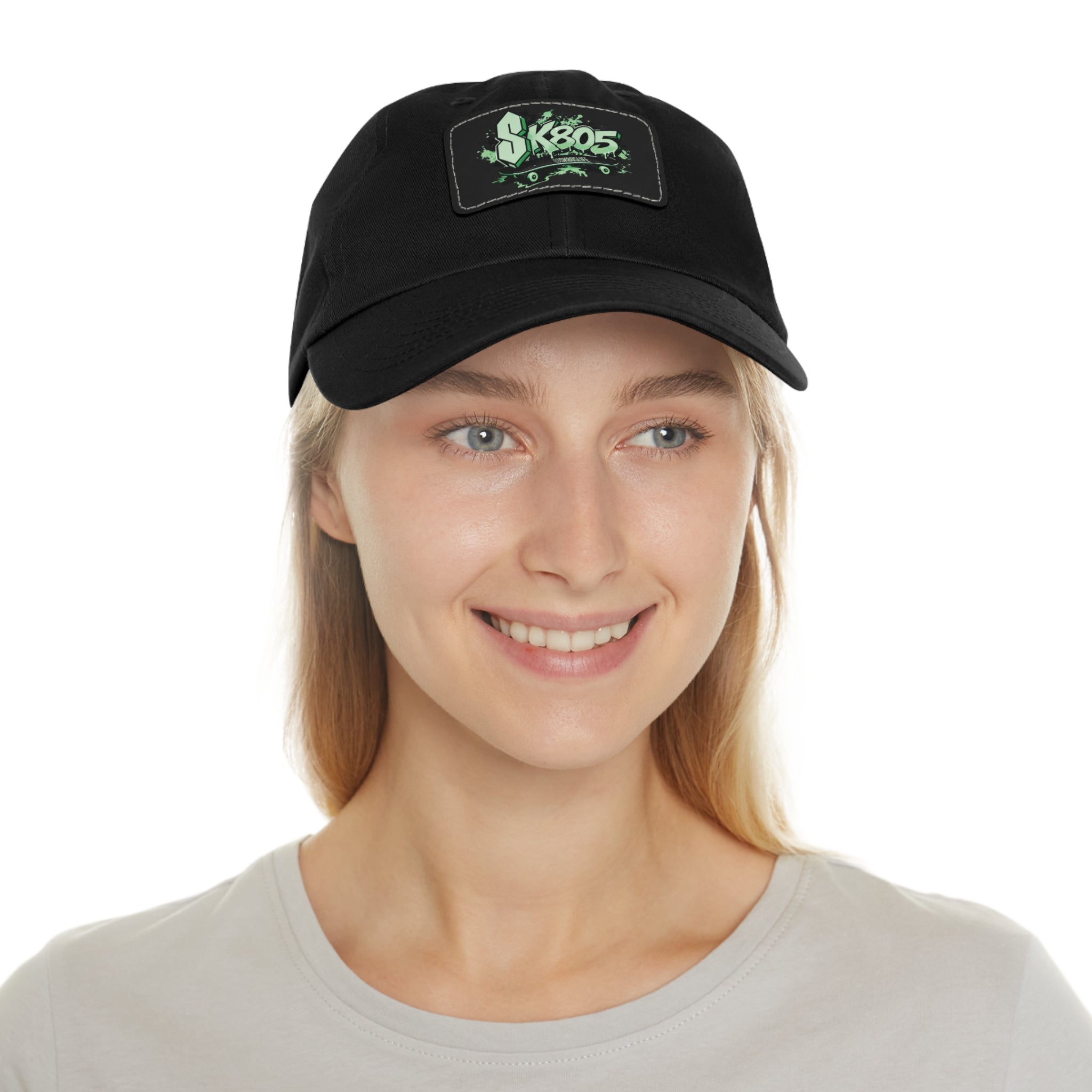 SK805 Dad Hat with Leather Patch